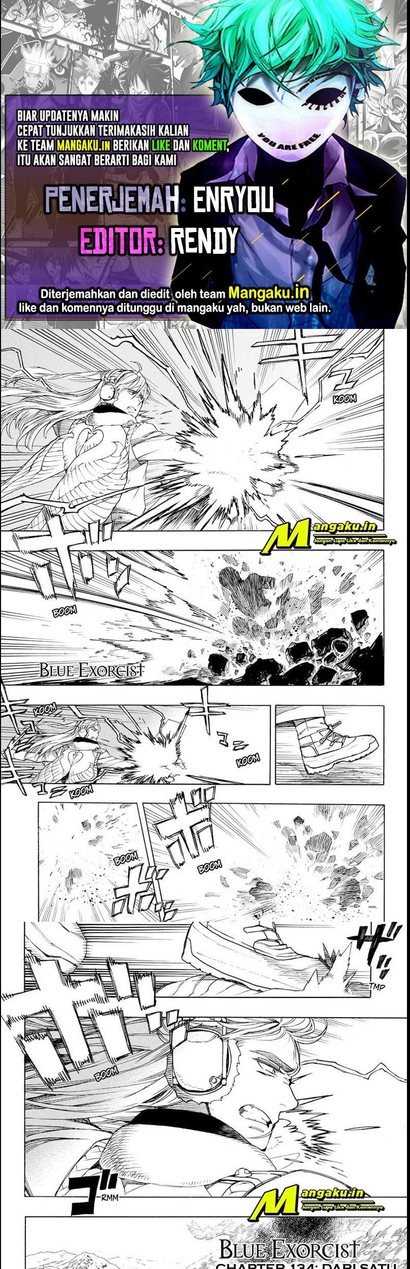 Ao no Exorcist Chapter 134.1 - halaman 1