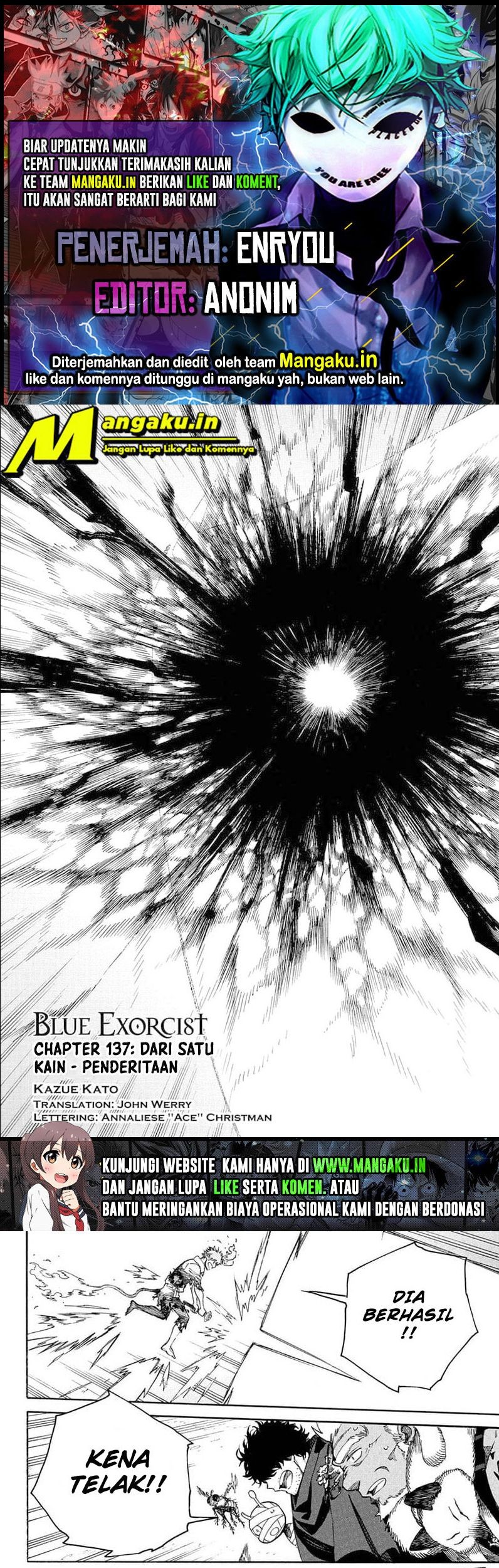 Ao no Exorcist Chapter 137 - halaman 1