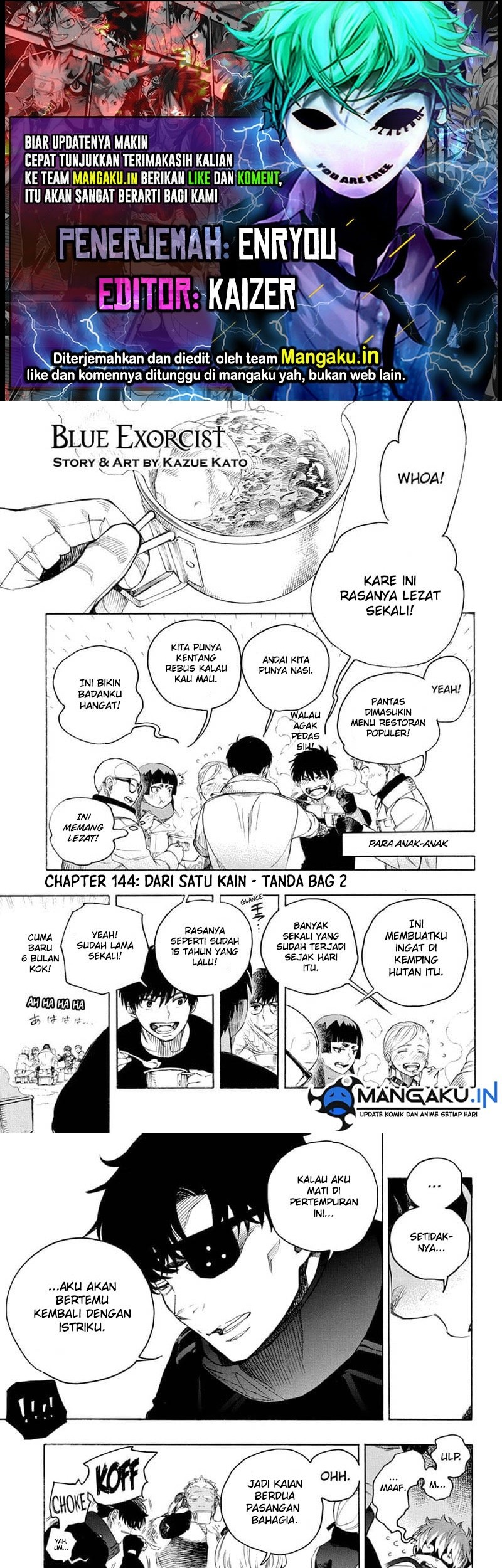 Ao no Exorcist Chapter 144.1 - halaman 1