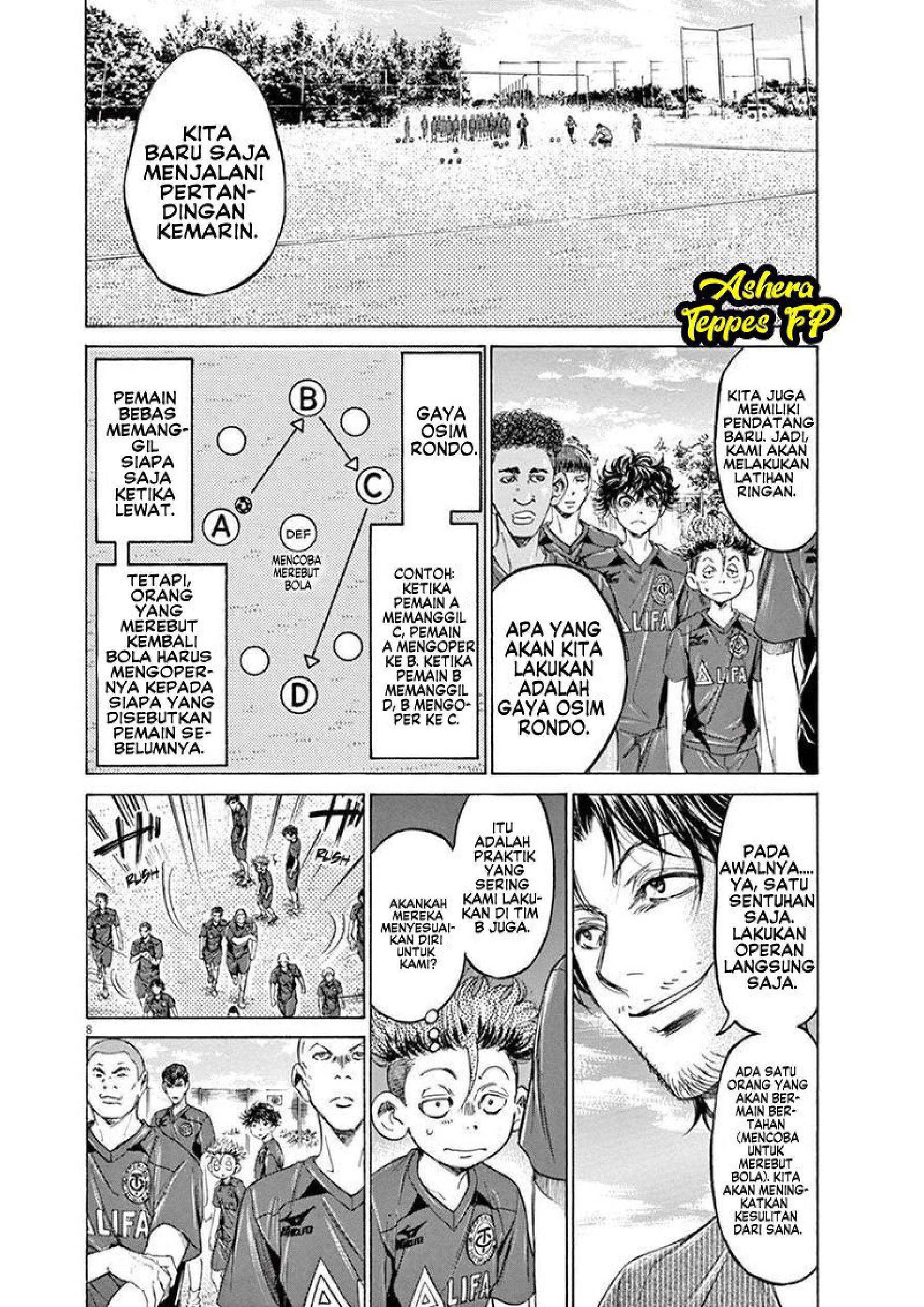 Aoashi Chapter 119 - halaman 8