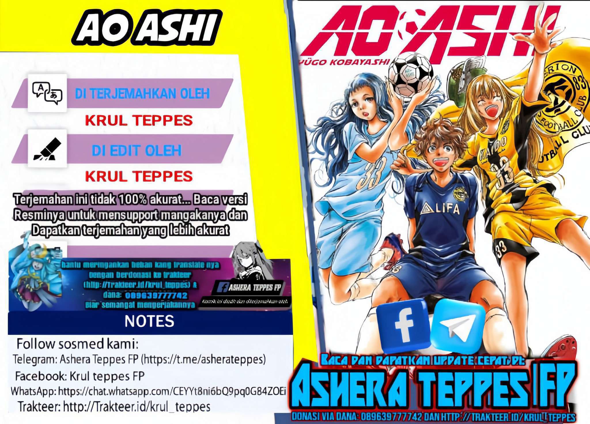 Aoashi Chapter 62 - halaman 1