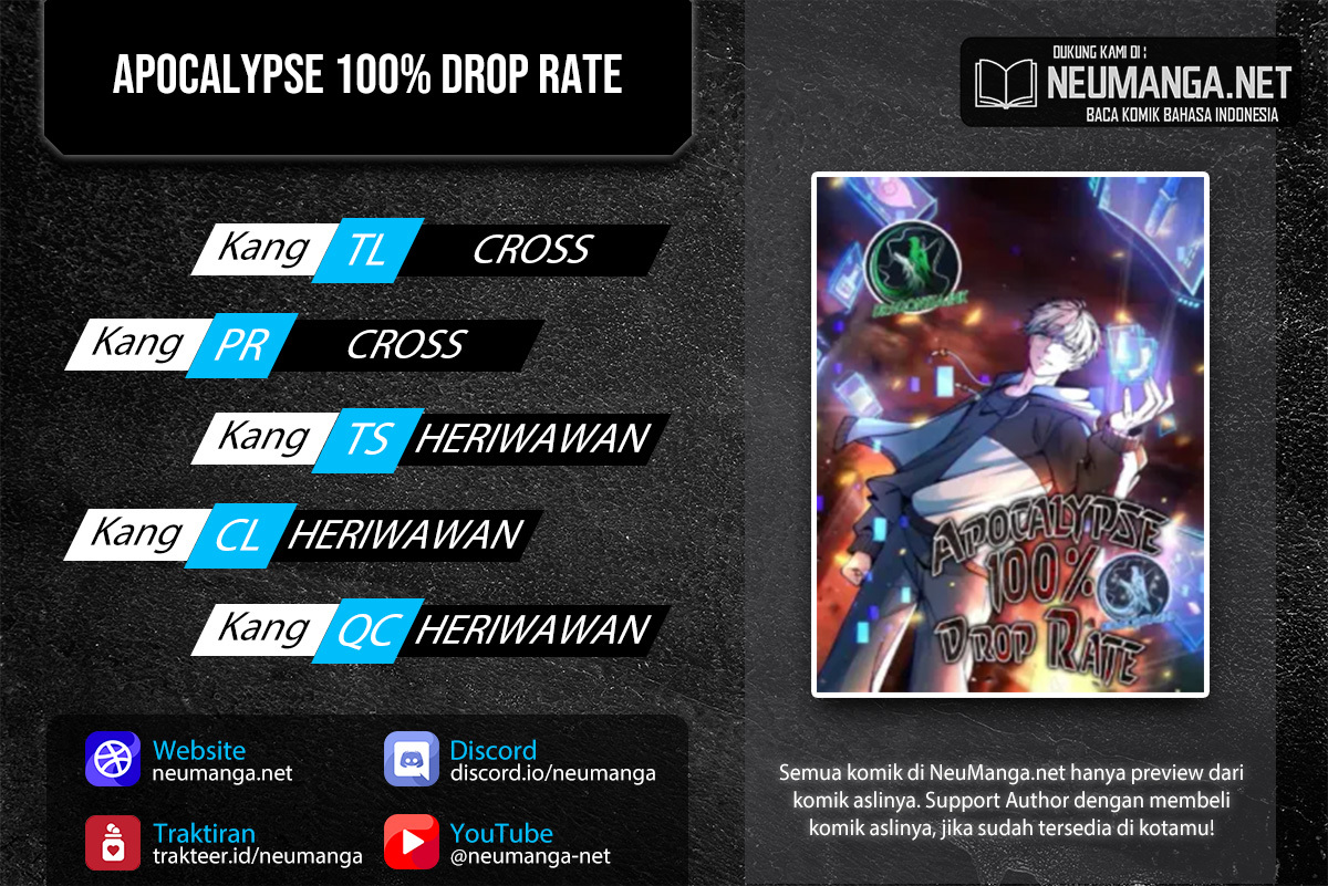 Apocalypse 100% Drop Rate Chapter 15 - halaman 1