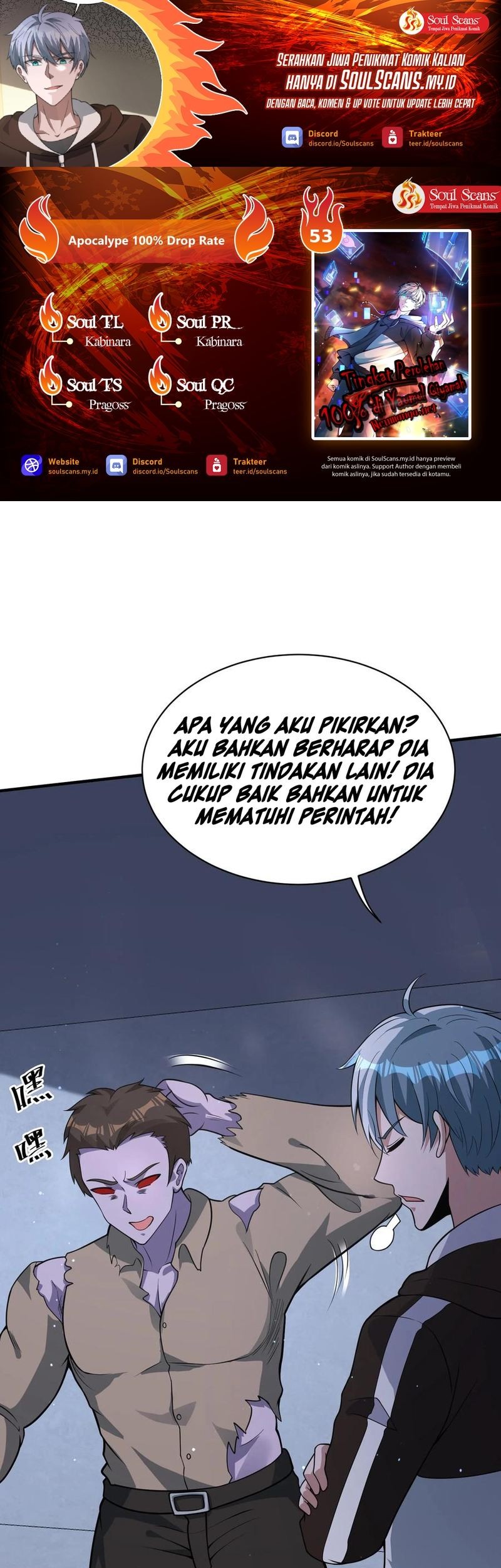 Apocalypse 100% Drop Rate Chapter 53 - halaman 1