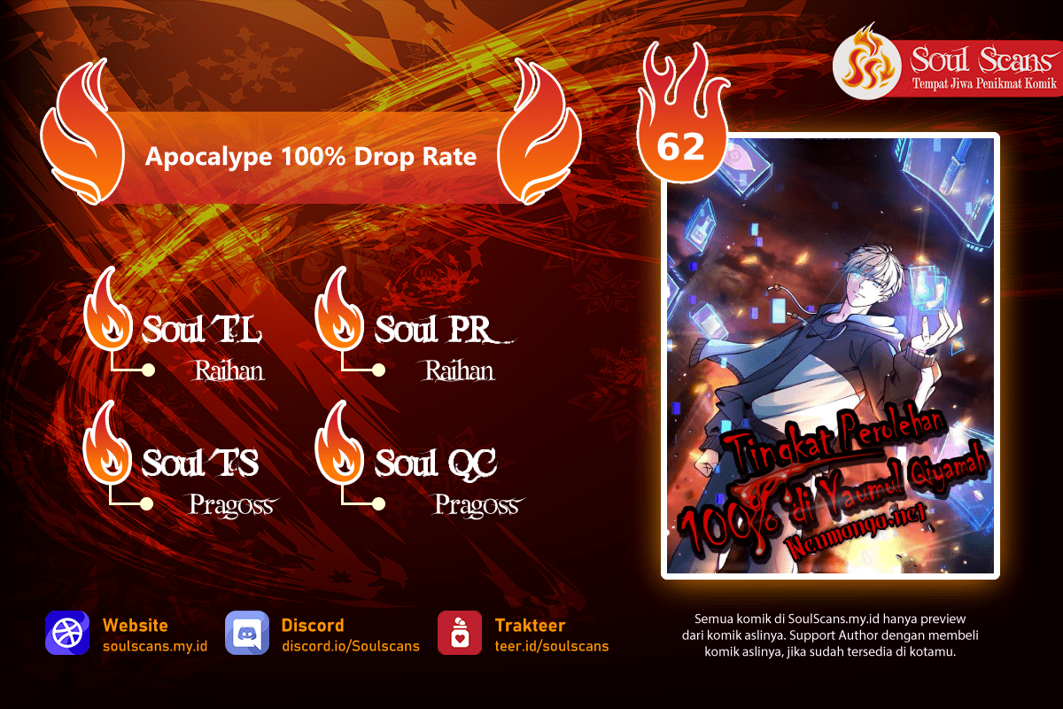 Apocalypse 100% Drop Rate Chapter 62 - halaman 1