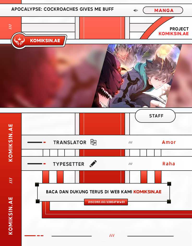 Apocalypse: Cockroaches Gives Me Buff Chapter 6 - halaman 1