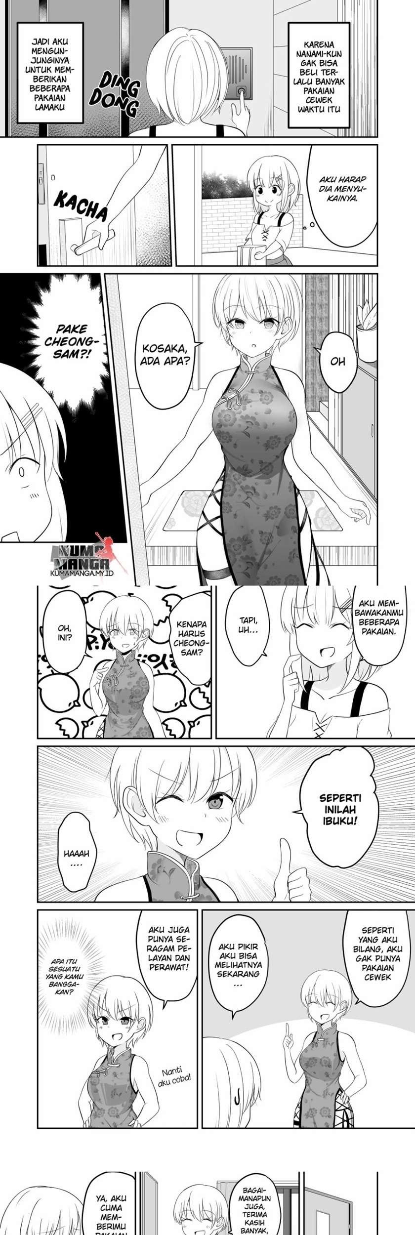 Asa Okiru to Random de Ironna Type Onnanoko ni Natchau Otokonoko no Hanashi Chapter 6 - halaman 1