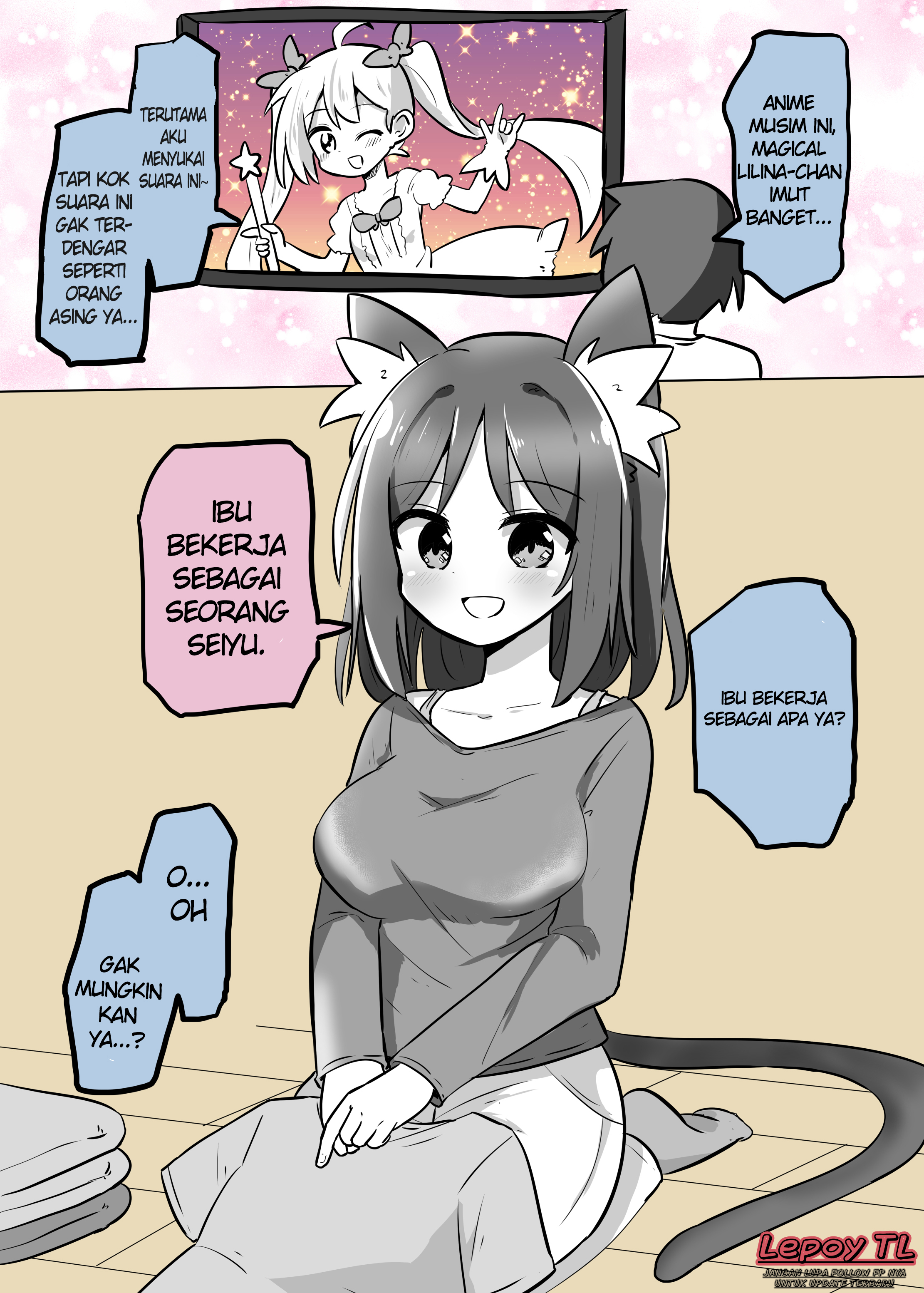 Asa Okitara Okaa-san ga Neko ni Natteta Chapter 4 - halaman 1