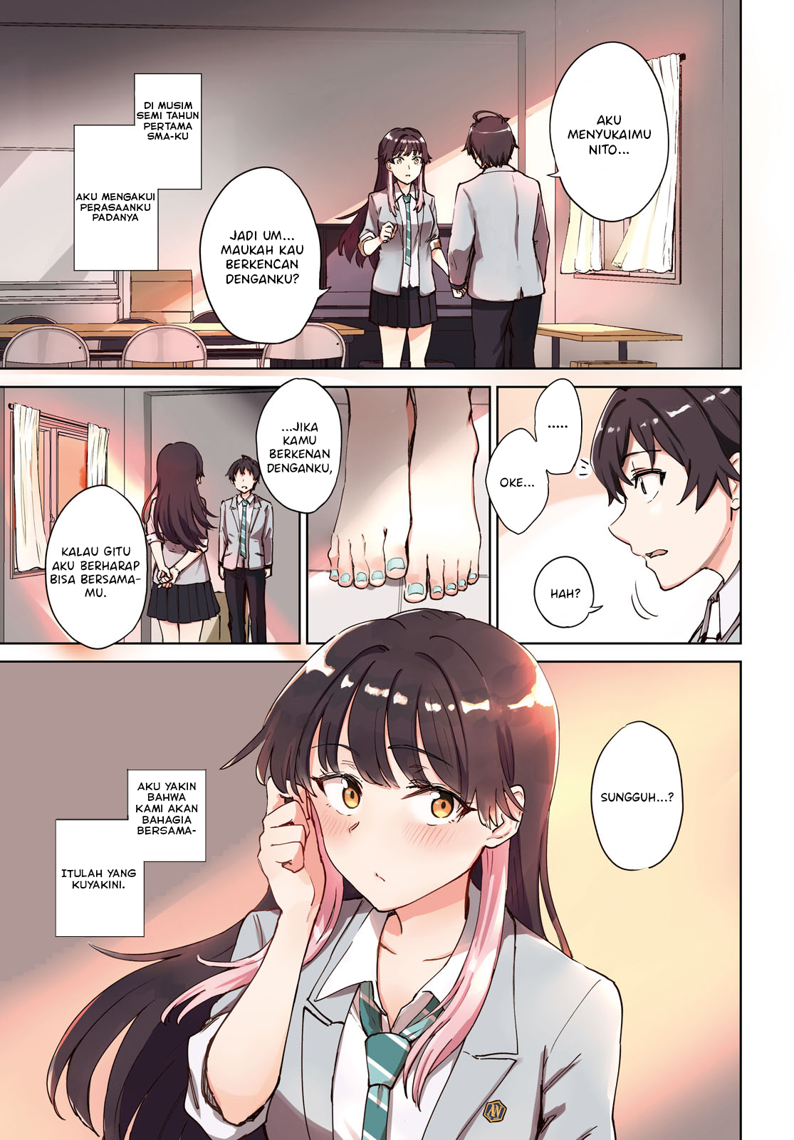 Ashita, Hadashi de Koi. Chapter 1 - halaman 3