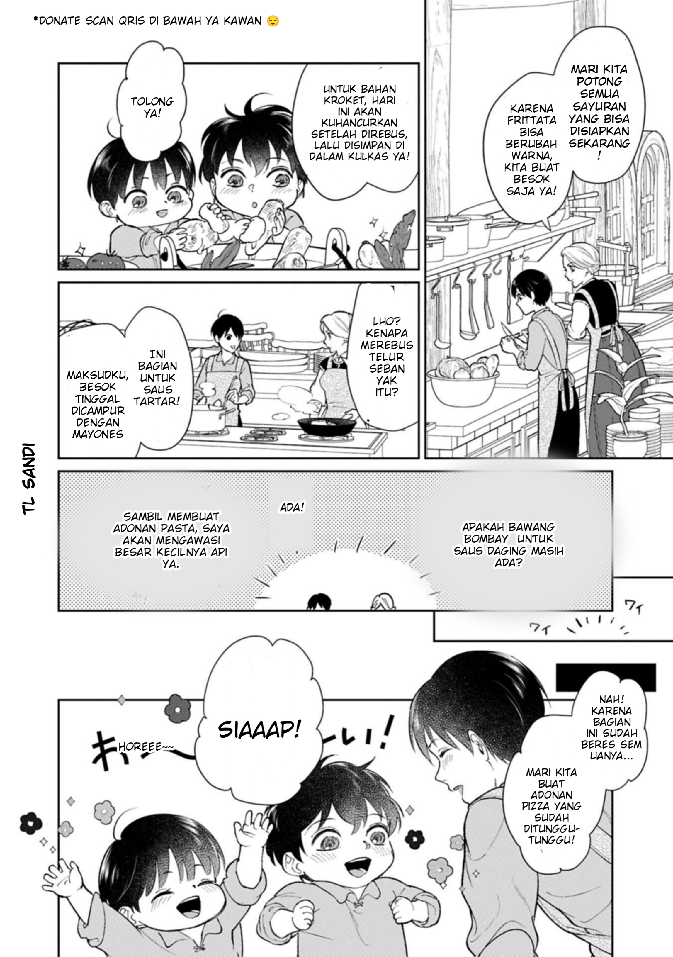 Ashita mo Ii Hi de Arimasu You ni. Isekai de Atarashii Kazoku ga Dekimashita: 3 Kyoudai no Hokkori Gohan Nikki Chapter 5.1 - halaman 14