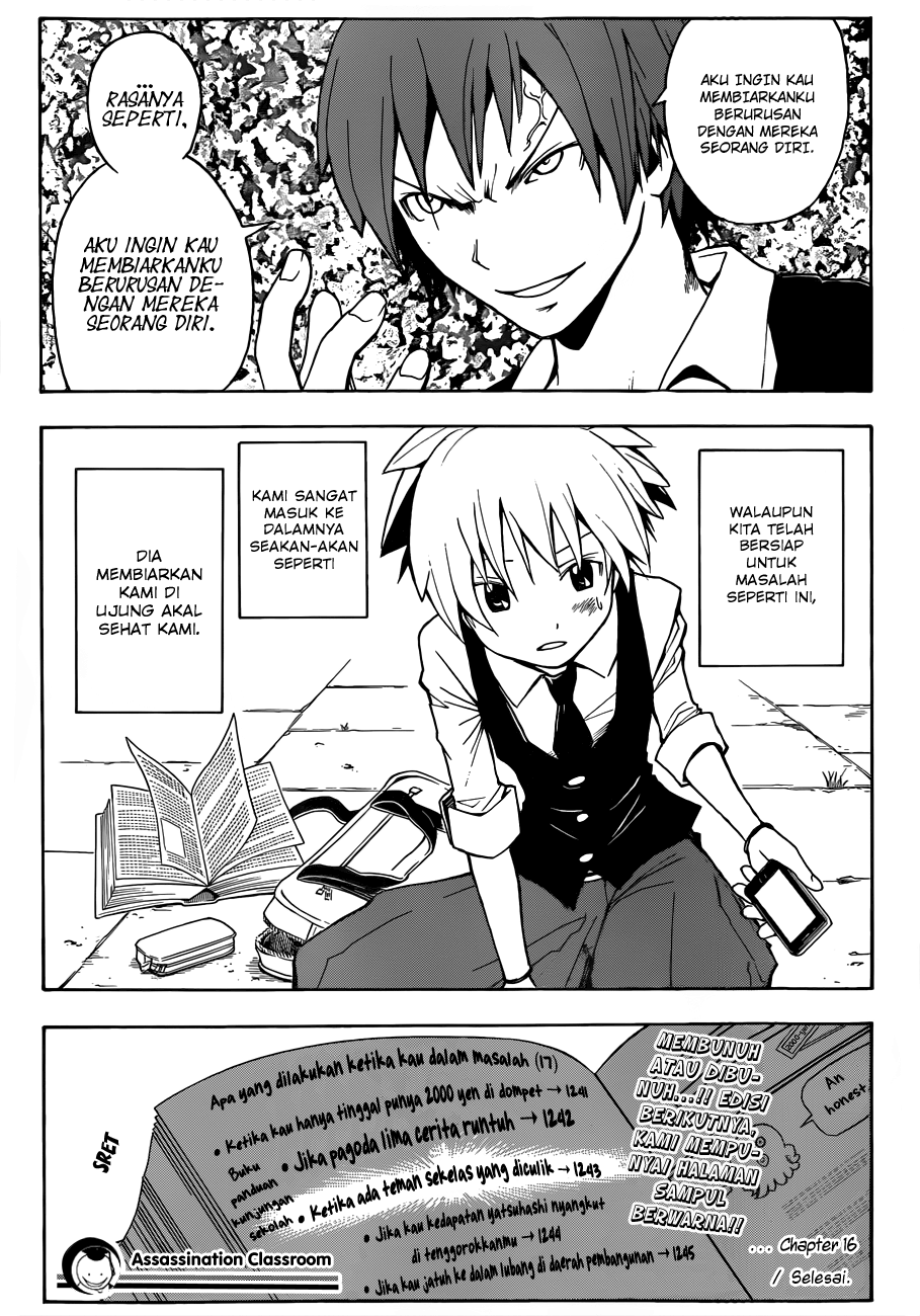 Assassination Classroom Chapter 16 - halaman 20