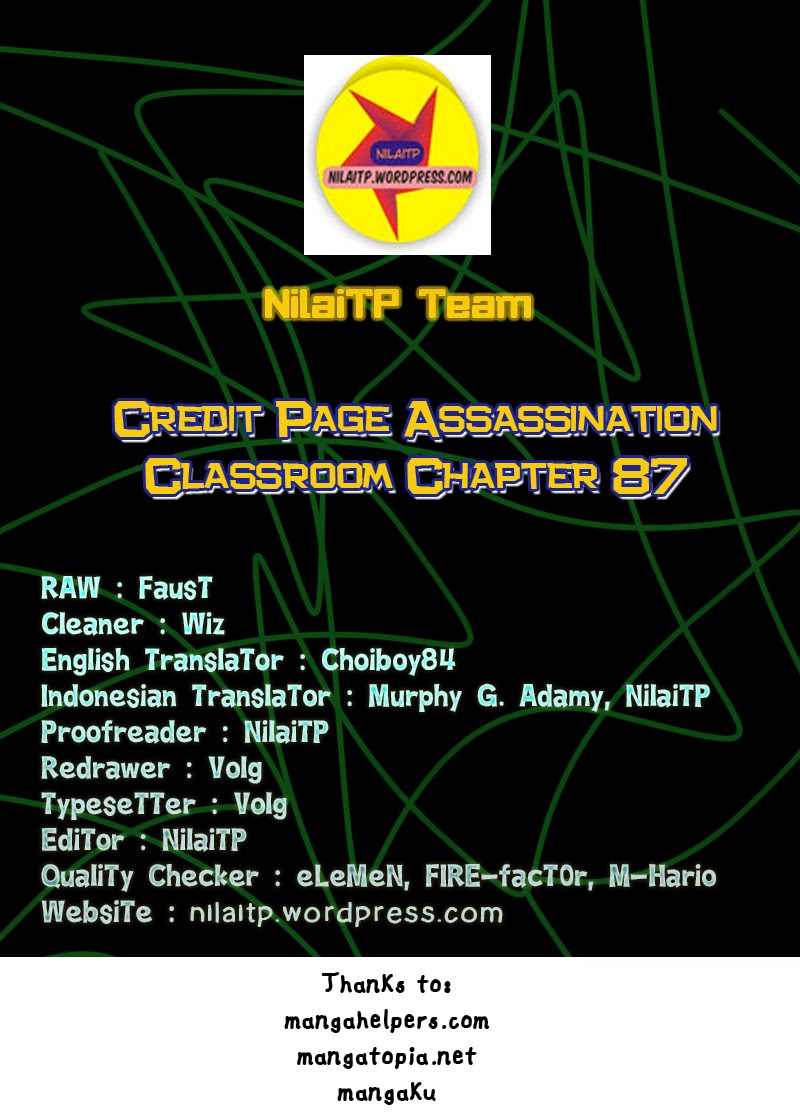 Assassination Classroom Chapter 87 - halaman 1