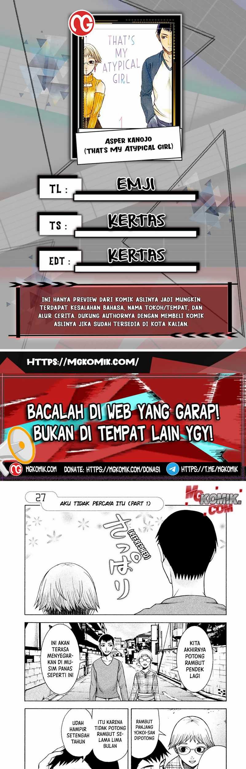 Asuperu Kanojo Chapter 27 - halaman 1