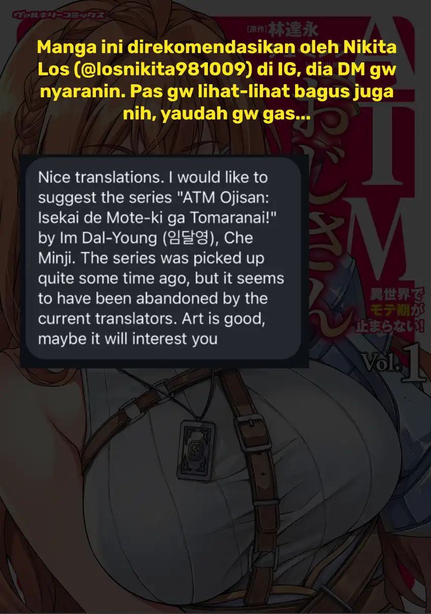 ATM Ojisan: Isekai de Moteki ga Tomaranai! Chapter 1 - halaman 65