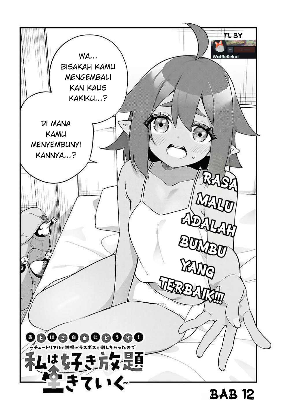 Ato wa Gojiyuu ni Douzo! Tutorial de Kamisama ga Last Boss Taoshichatta node, Watashi wa Suki Houdai Ikiteiku Chapter 12 - halaman 2