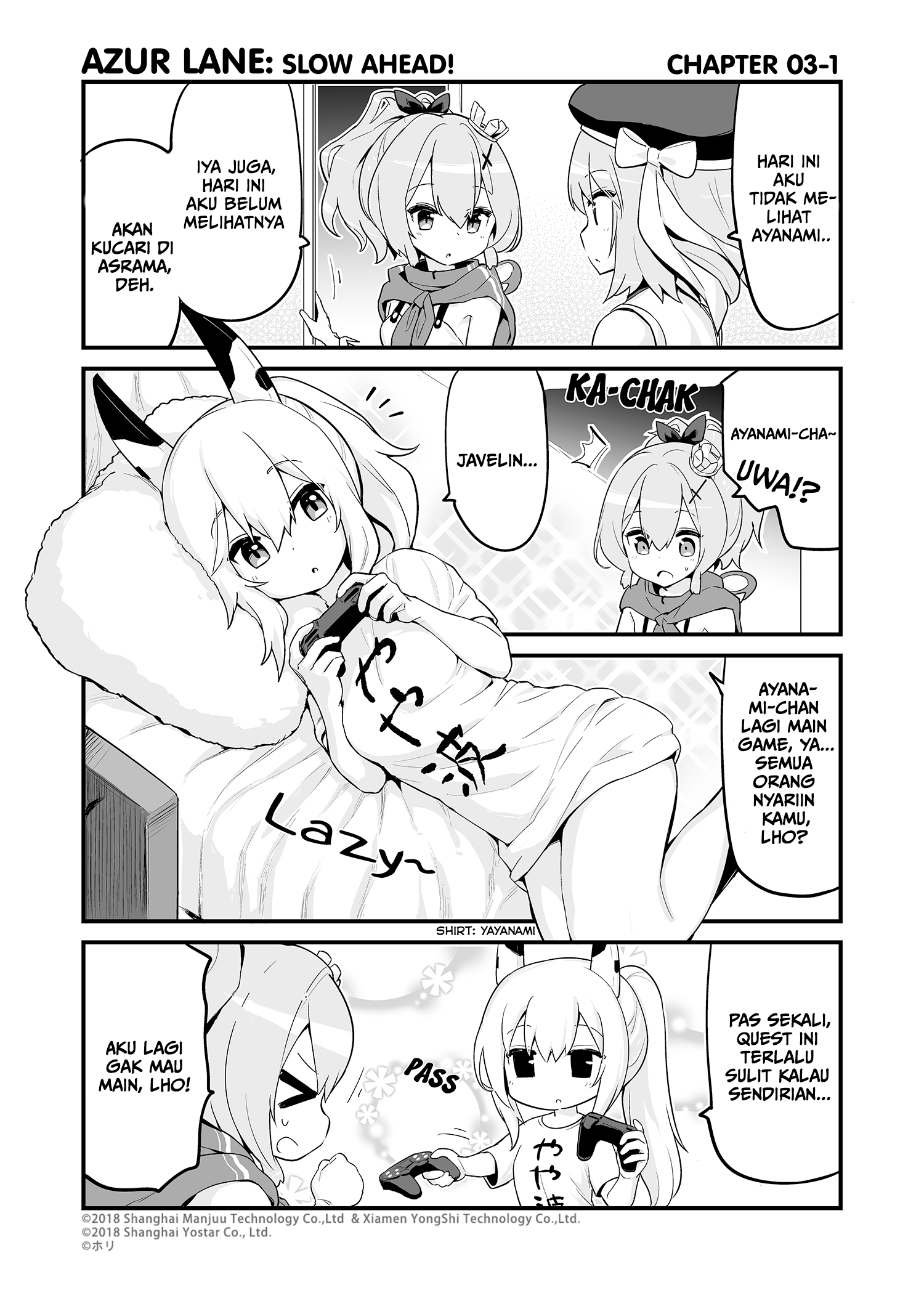 Azur Lane: Bisoku Zenshin! Chapter 3 - halaman 1