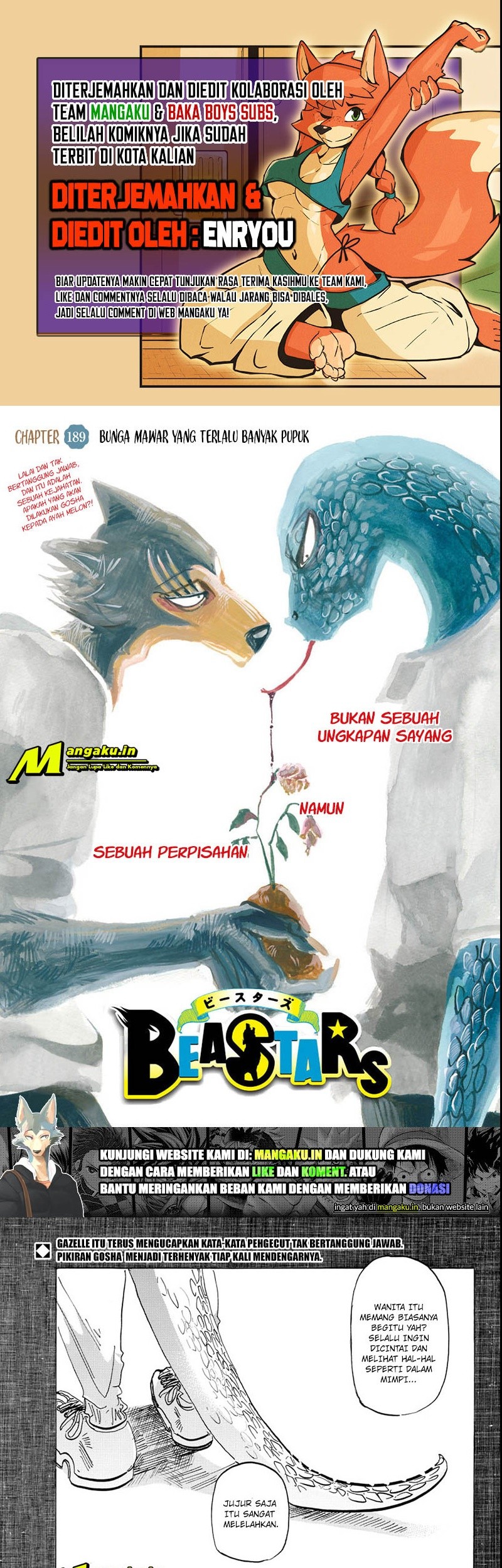 Beastars Chapter 189 - halaman 1
