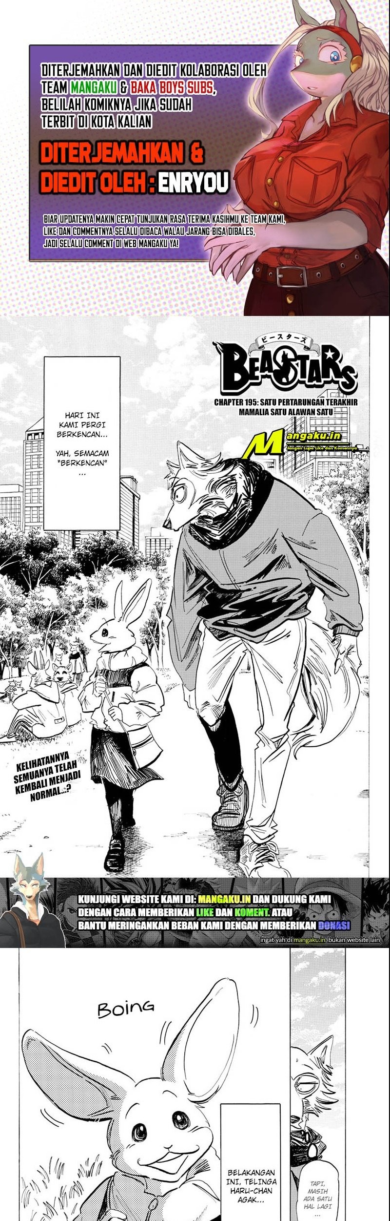 Beastars Chapter 195 - halaman 1