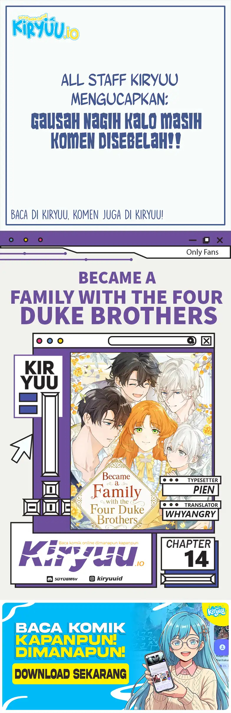 Became a Family with the Four Duke Brothers Chapter 14 - halaman 1
