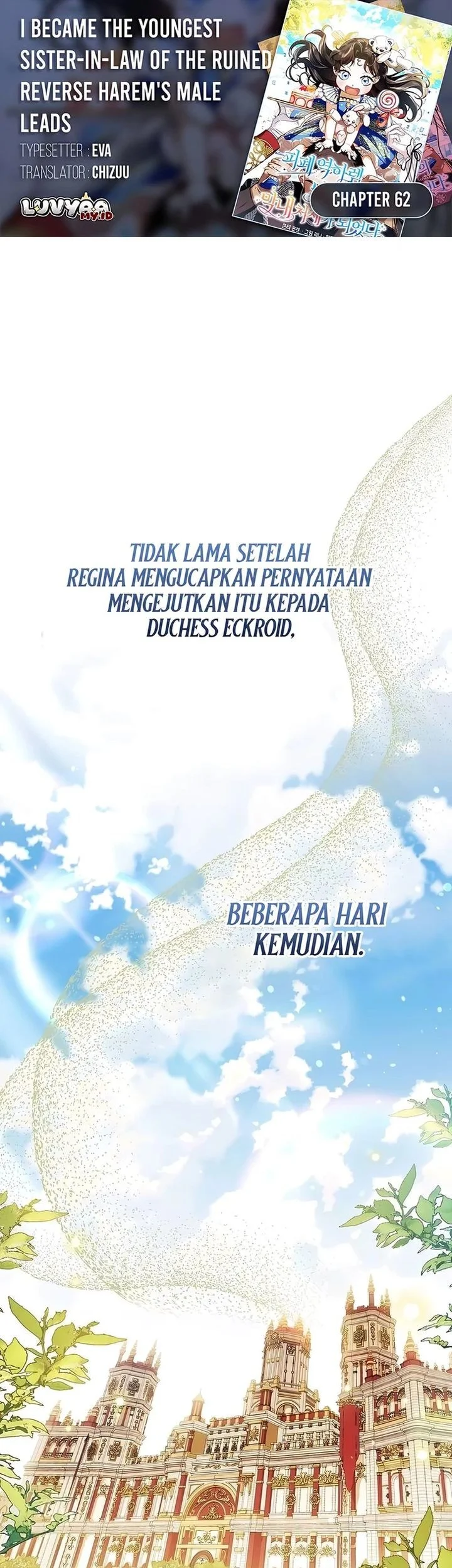 Became the youngest Sister-in-Law of the Ruined Harem Male Leads Chapter 62 - halaman 1