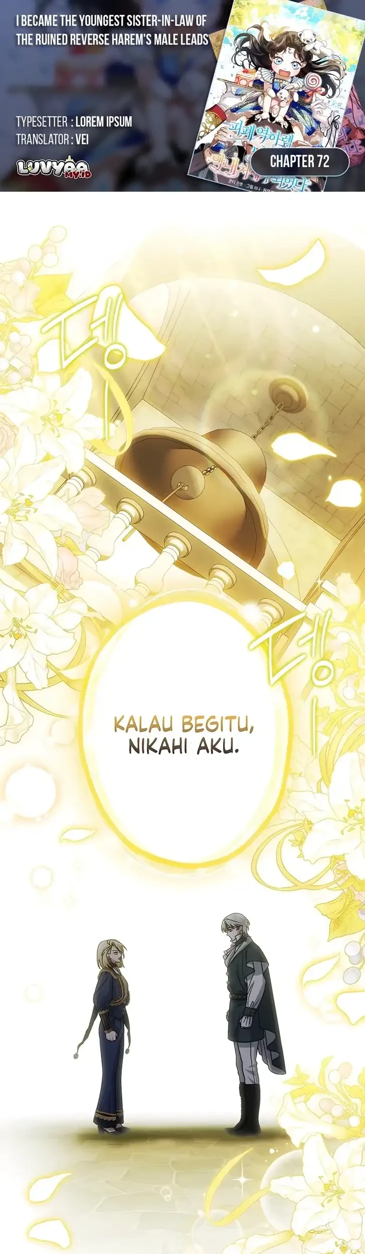 Became the youngest Sister-in-Law of the Ruined Harem Male Leads Chapter 72 - halaman 1