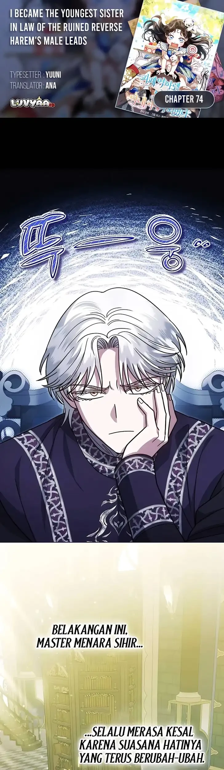 Became the youngest Sister-in-Law of the Ruined Harem Male Leads Chapter 74 - halaman 1