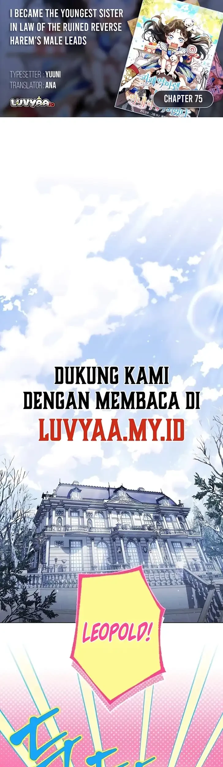 Became the youngest Sister-in-Law of the Ruined Harem Male Leads Chapter 75 - halaman 1