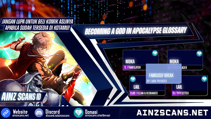 Becoming a God in Apocalypse Glossary Chapter 10 - halaman 1