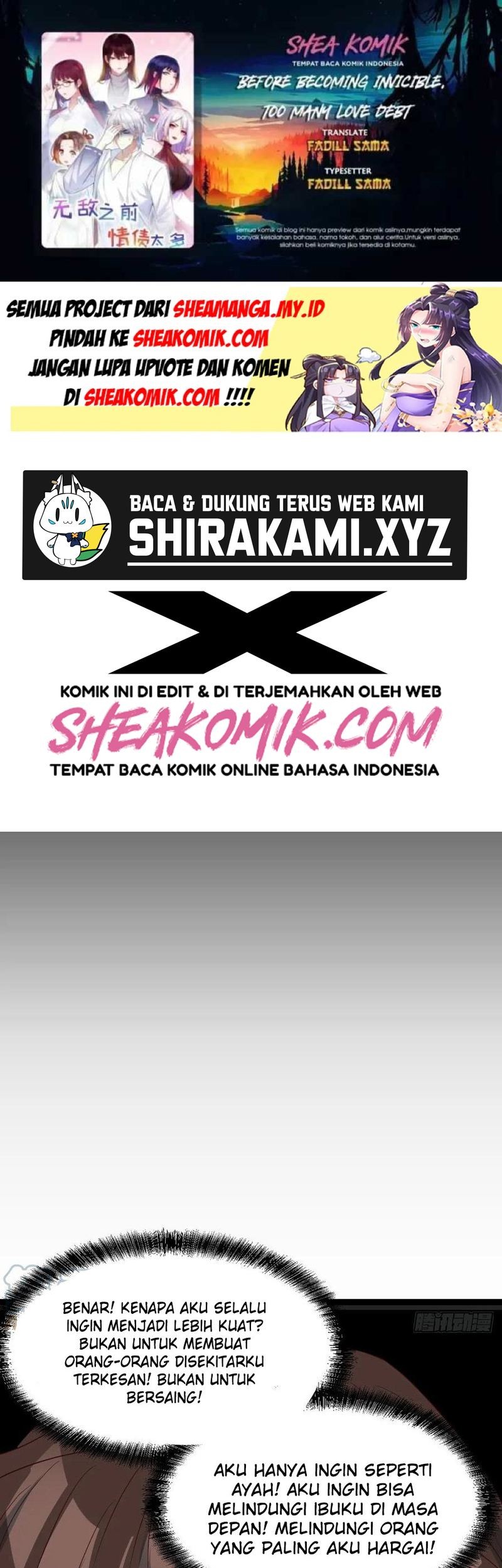 Before Becoming Invincible, Too Many Love Chapter 82 - halaman 1