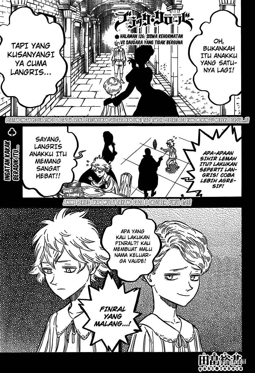 Black Clover Chapter 126 - halaman 2
