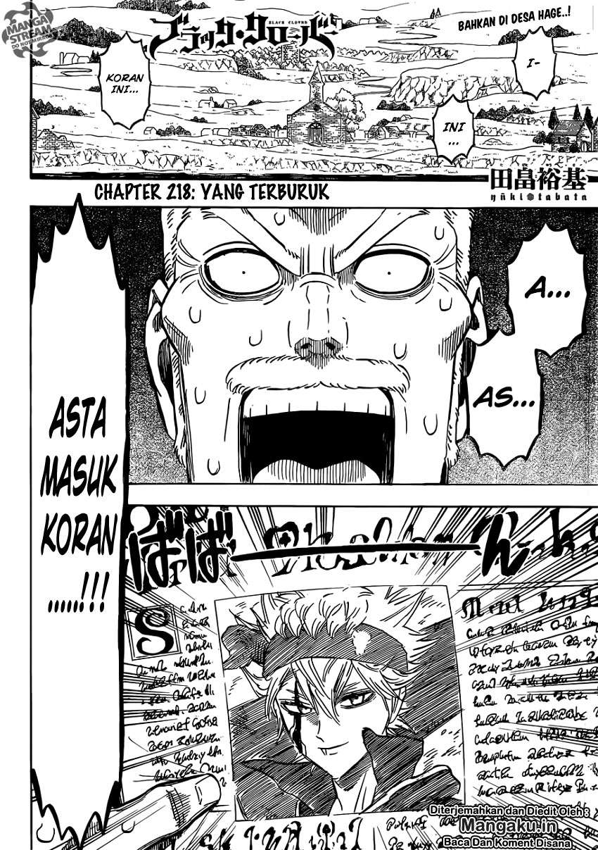 Black Clover Chapter 218 - halaman 3
