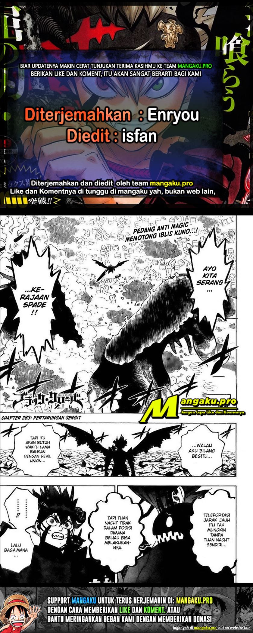 Black Clover Chapter 283 - halaman 1