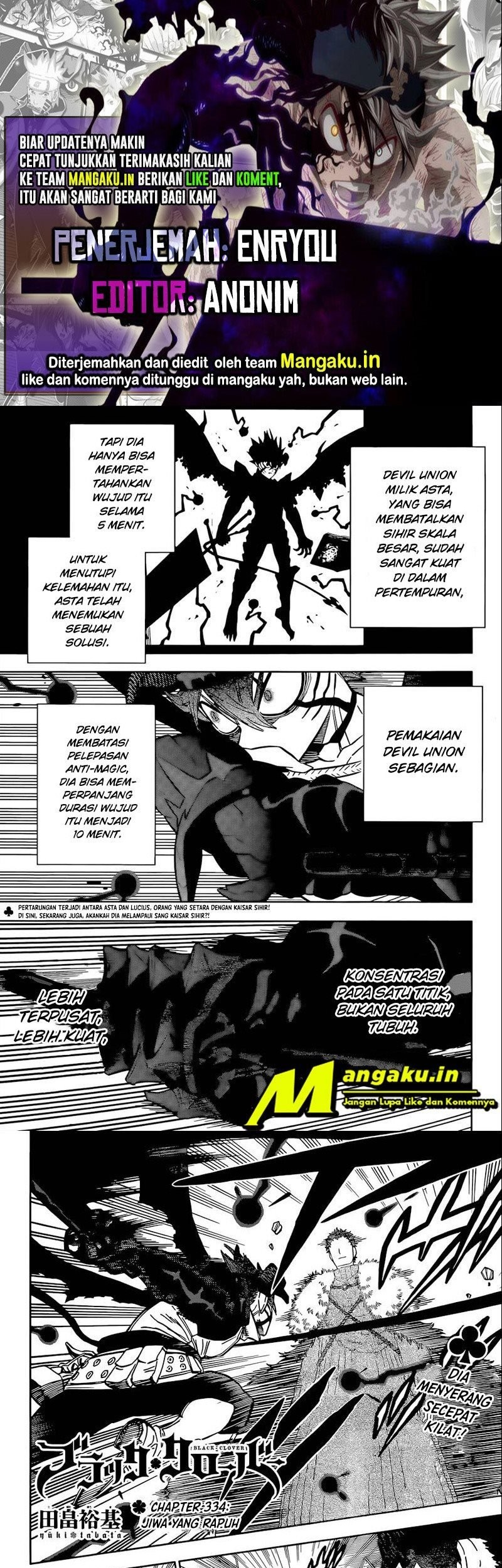 Black Clover Chapter 334 - halaman 1