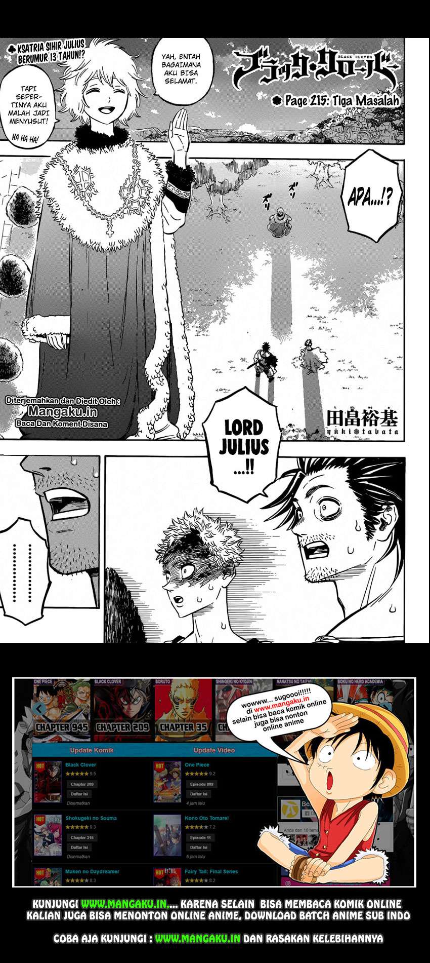 Black Clover Chapter 215 - halaman 2