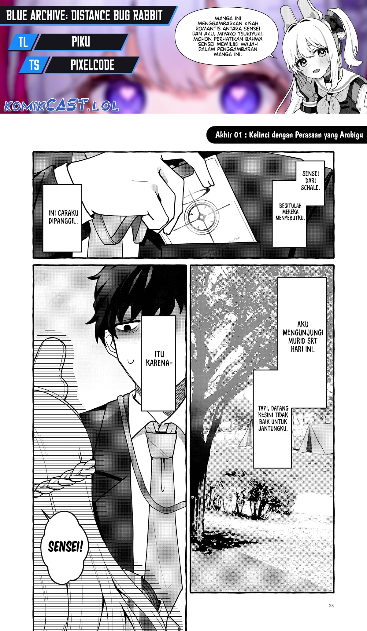 Blue Archive: Distance Bug Rabbit Chapter 8 - halaman 1