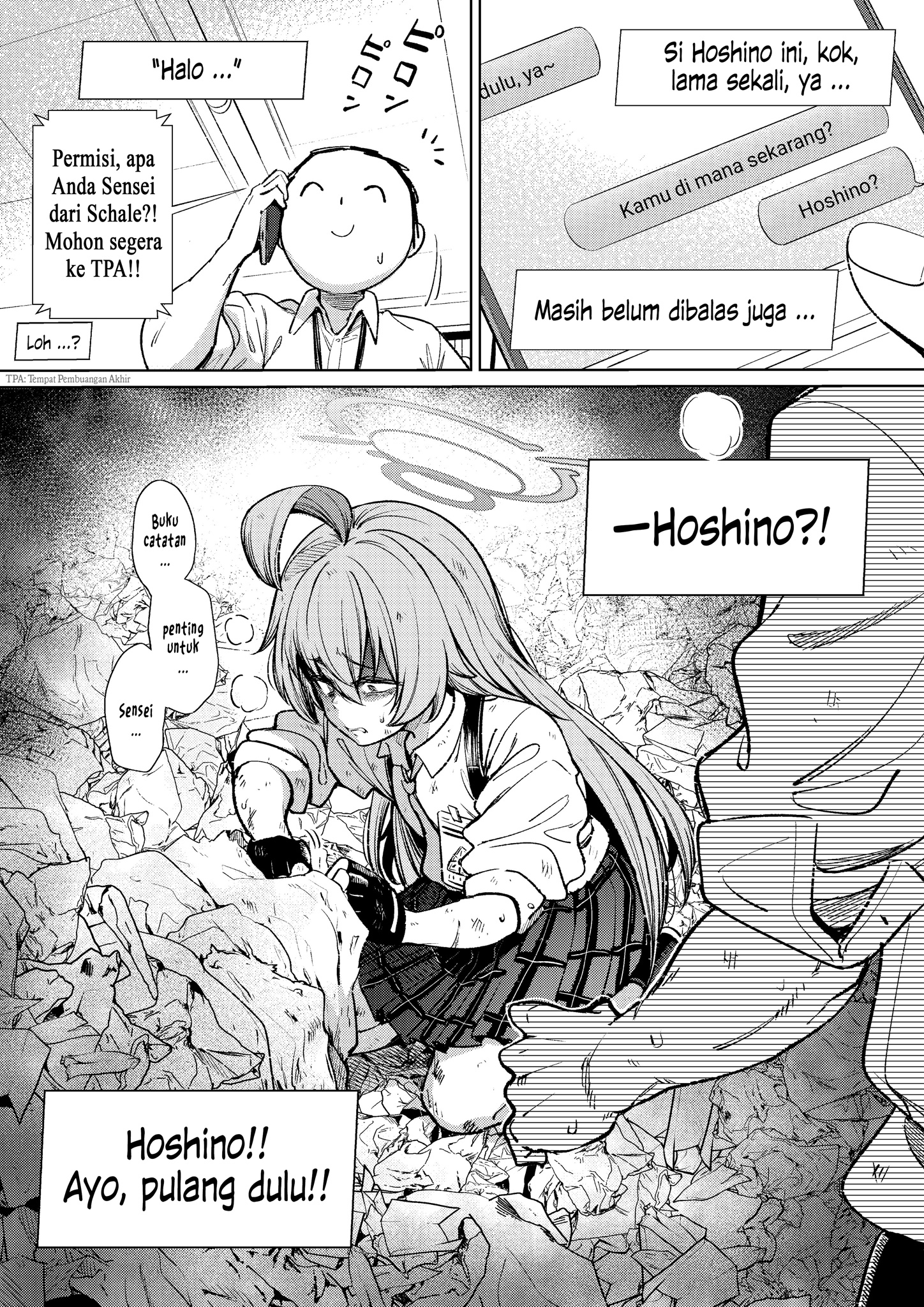Blue Archive - Sensei no Techou o Nakushita Hoshino (Doujinshi) Chapter 3 - halaman 1