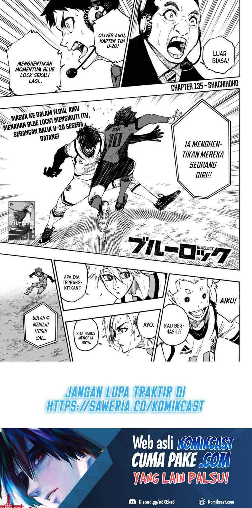 Blue Lock Chapter 135 - halaman 2