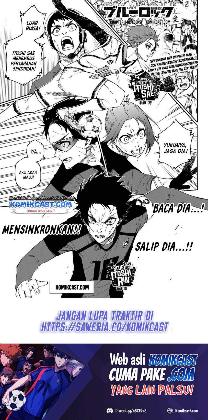 Blue Lock Chapter 140 - halaman 2