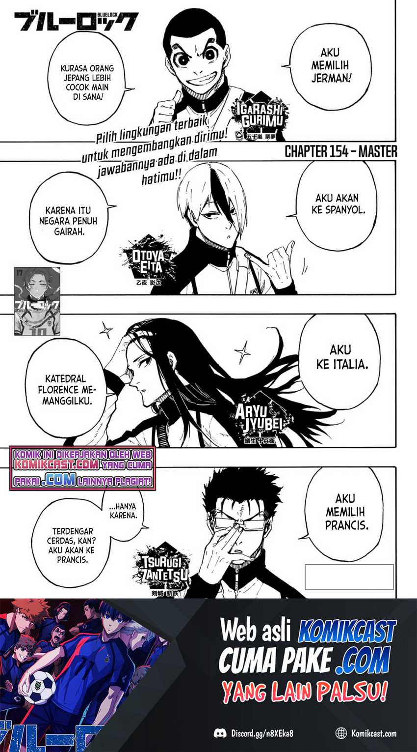 Blue Lock Chapter 154 - halaman 2