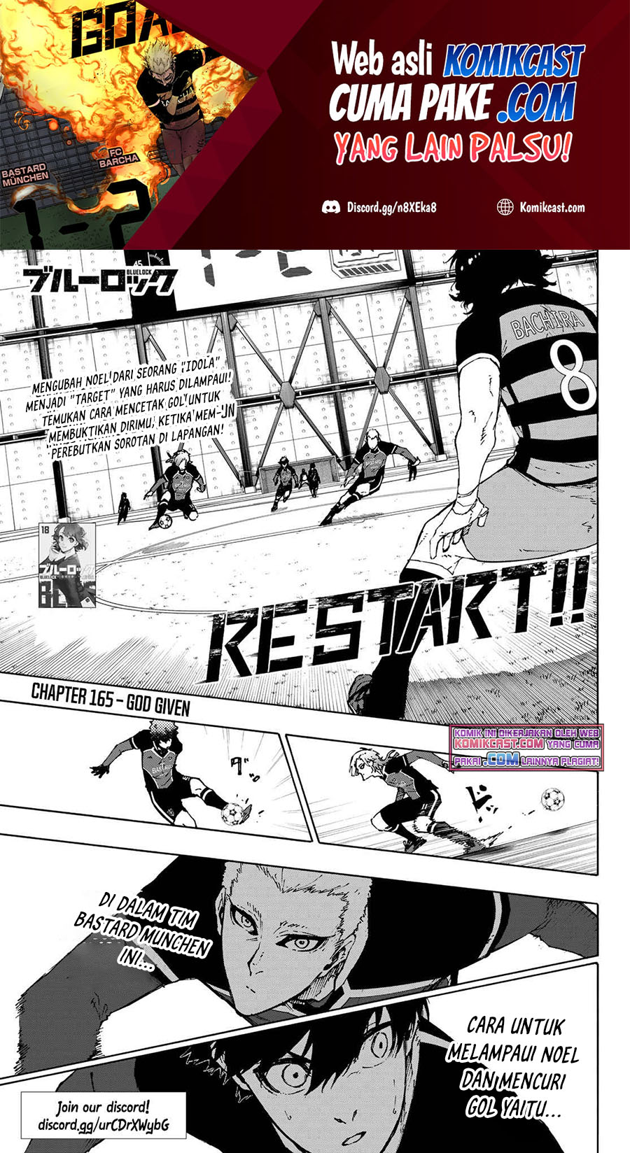 Blue Lock Chapter 165 - halaman 2