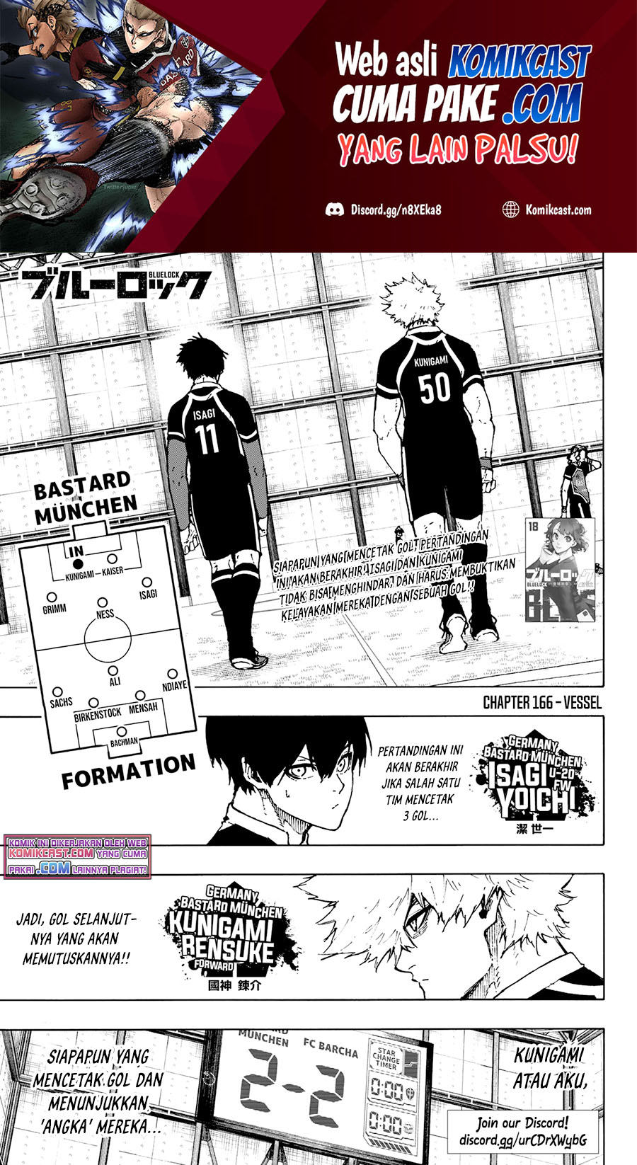Blue Lock Chapter 166 - halaman 2