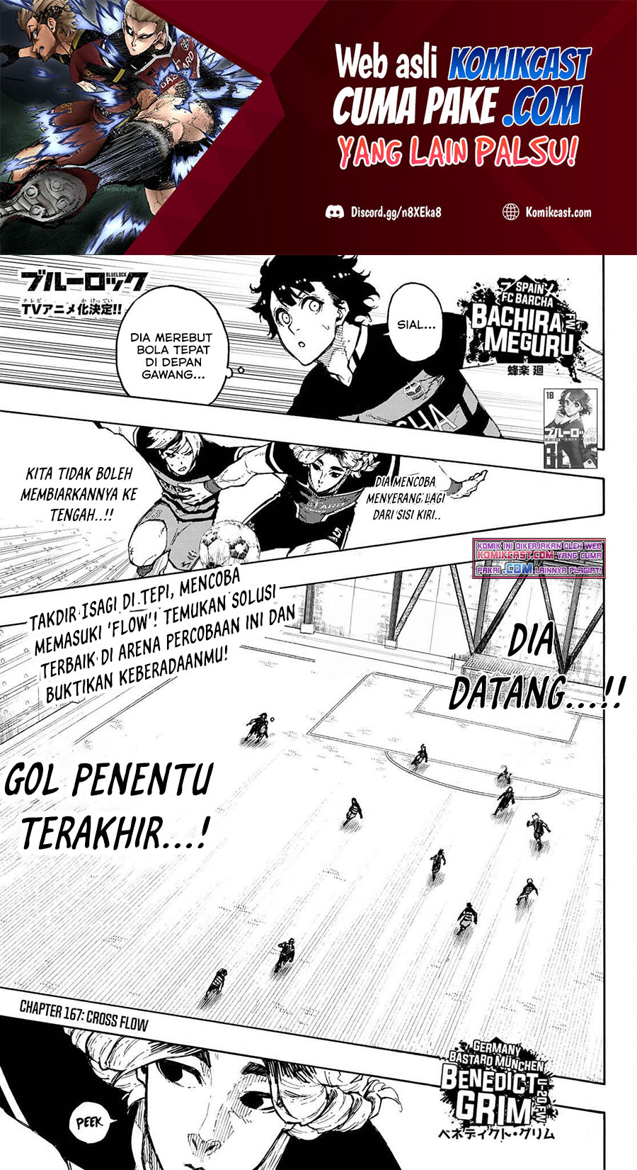 Blue Lock Chapter 167 - halaman 2