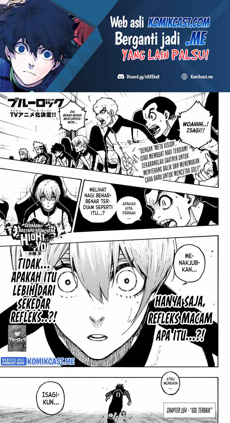 Blue Lock Chapter 184 - halaman 2
