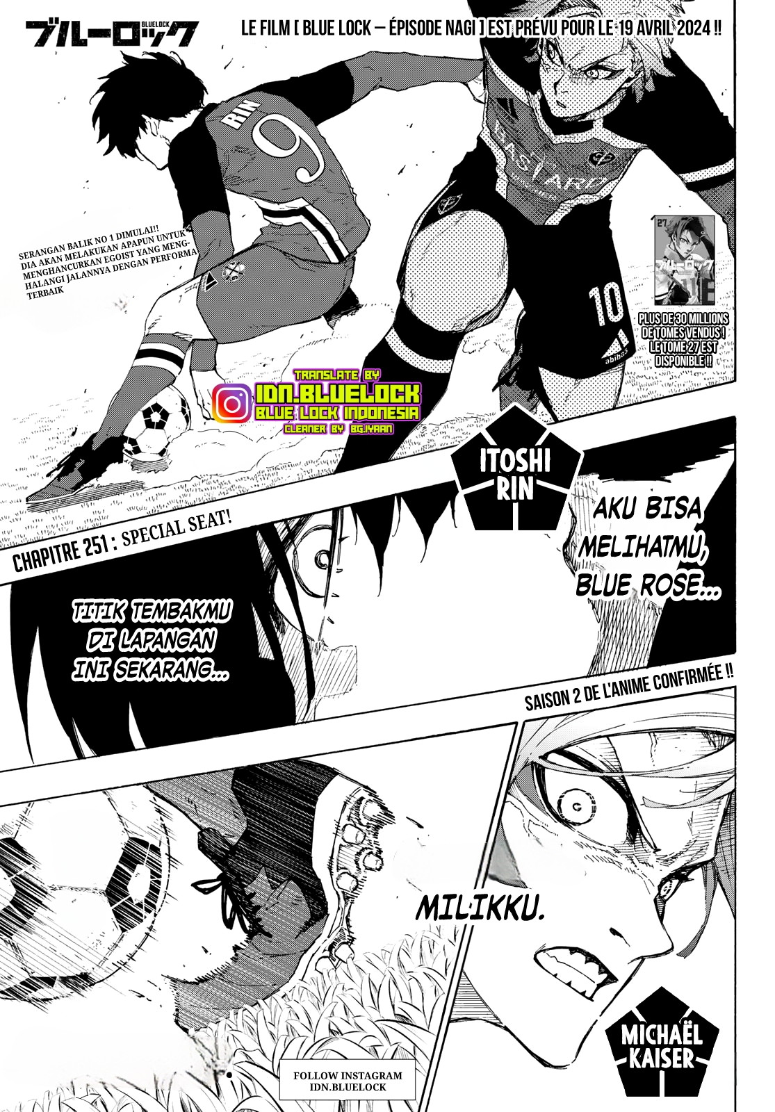 Blue Lock Chapter 251 - halaman 3