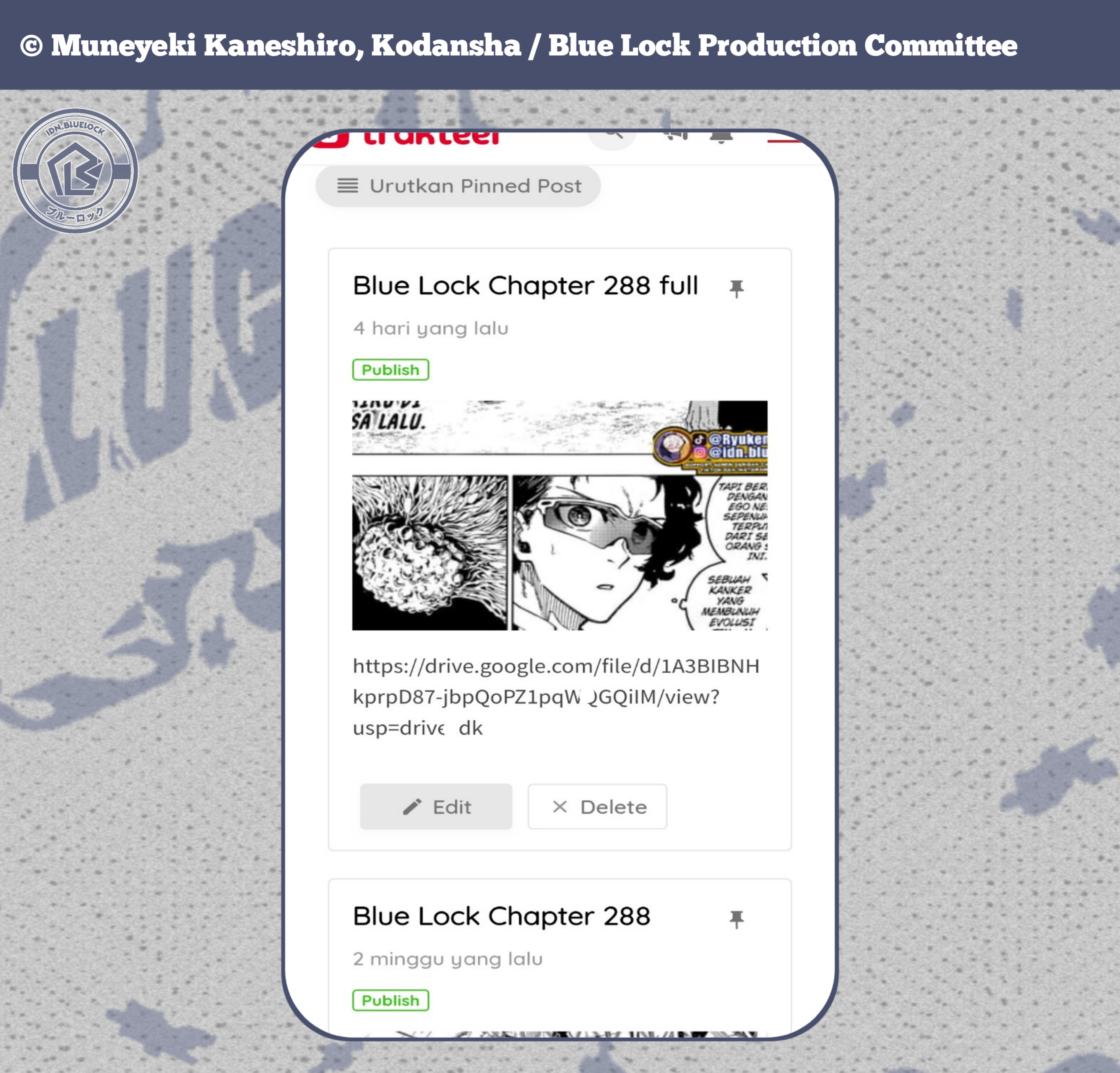 Blue Lock Chapter 288 - halaman 21