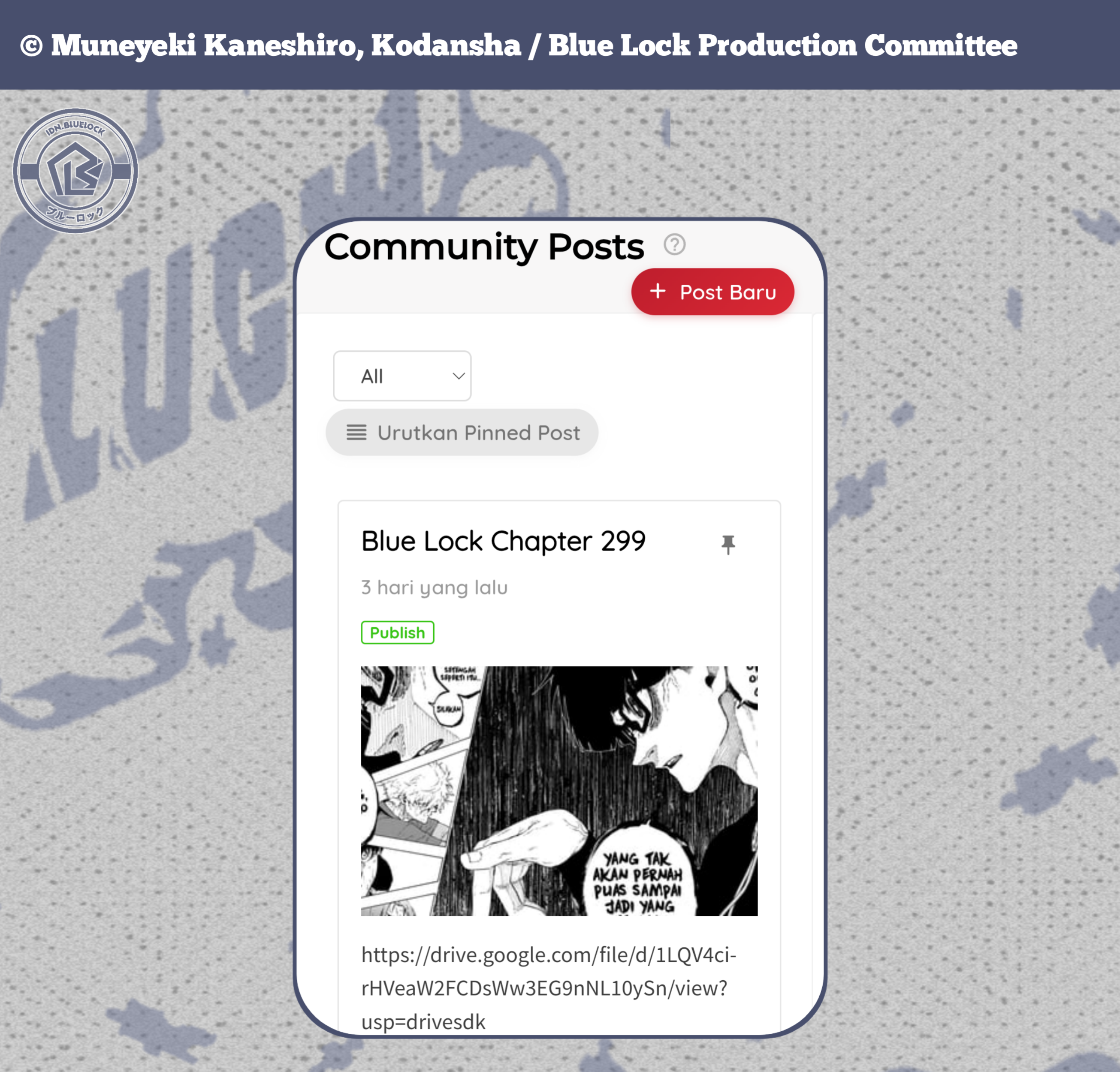 Blue Lock Chapter 299 - halaman 19