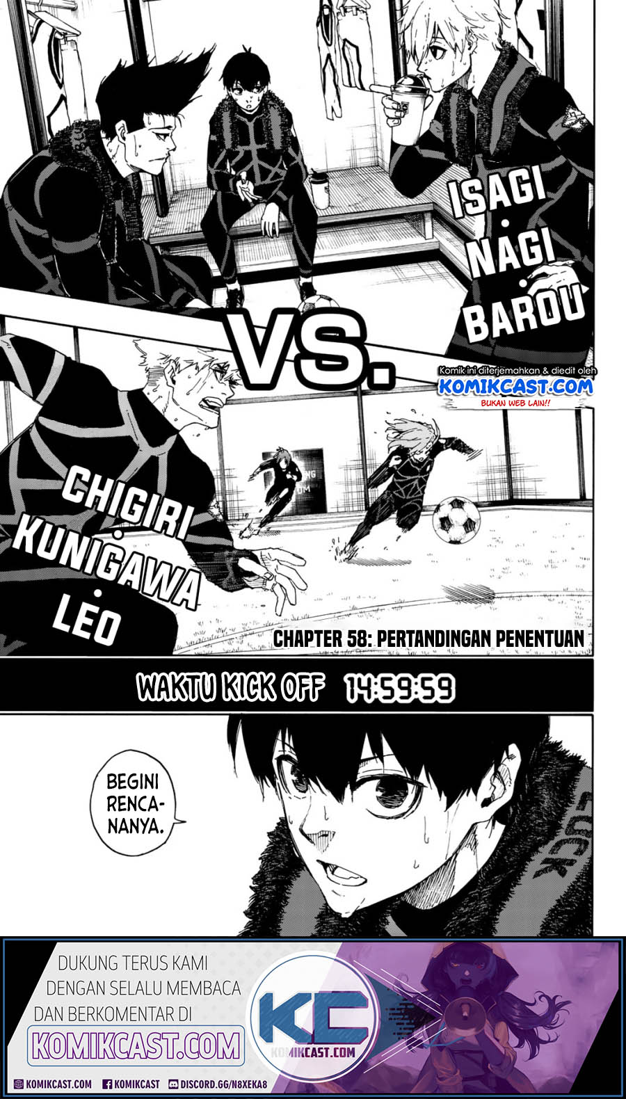 Blue Lock Chapter 58 - halaman 1