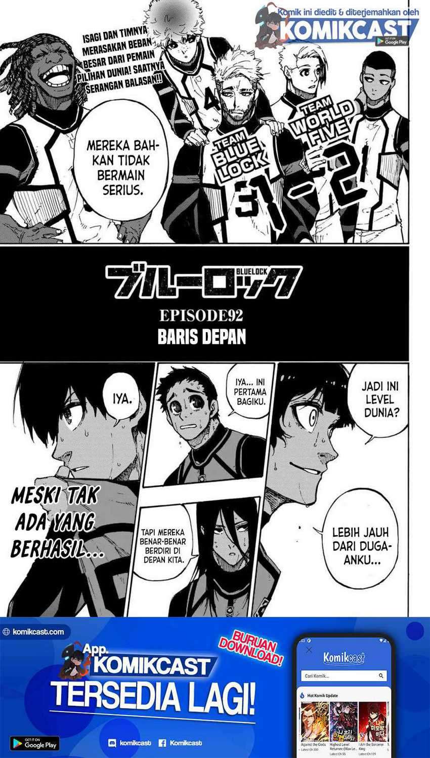 Blue Lock Chapter 92 - halaman 2