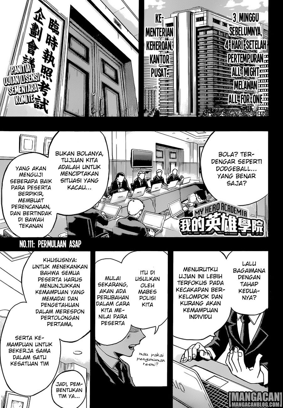 Boku no Hero Academia Chapter 111 - halaman 1
