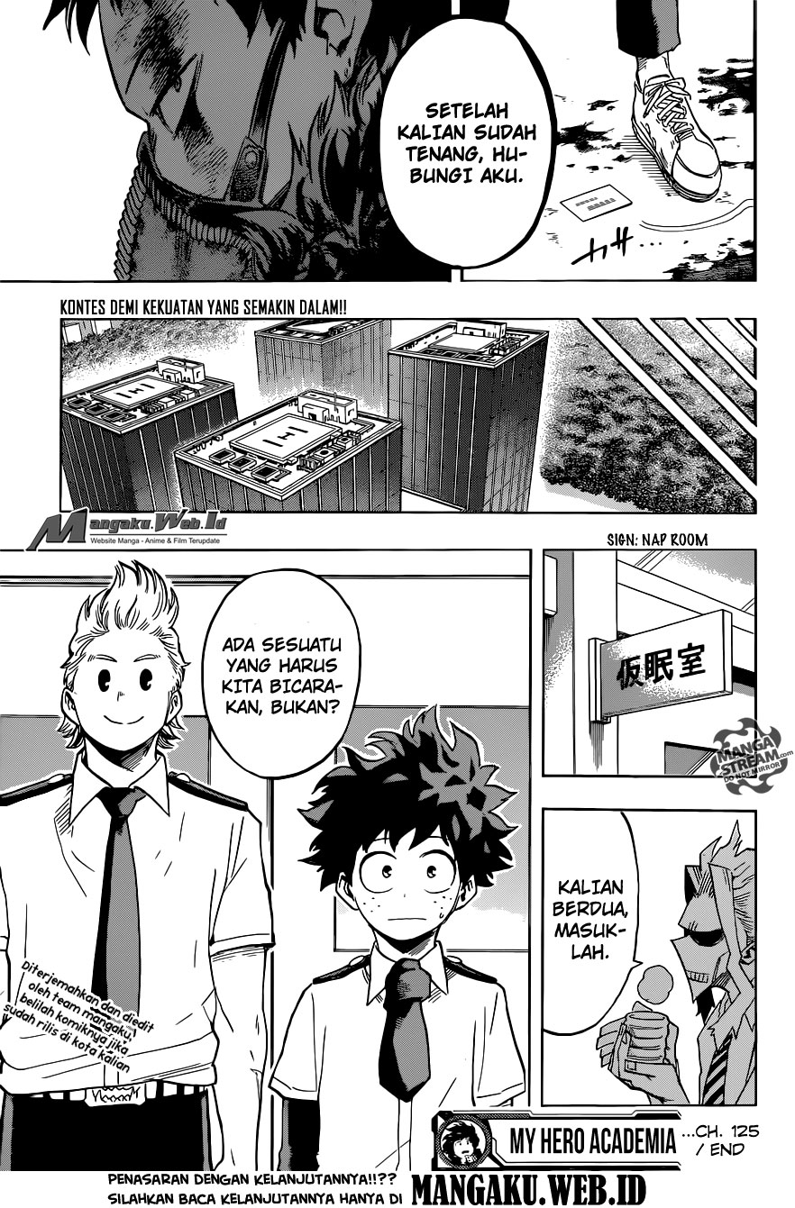 Boku no Hero Academia Chapter 125 - halaman 18