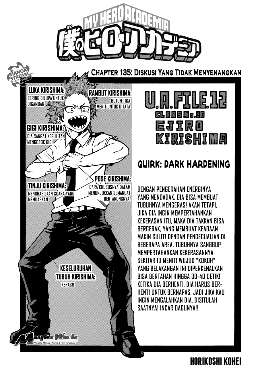 Boku no Hero Academia Chapter 135 - halaman 2